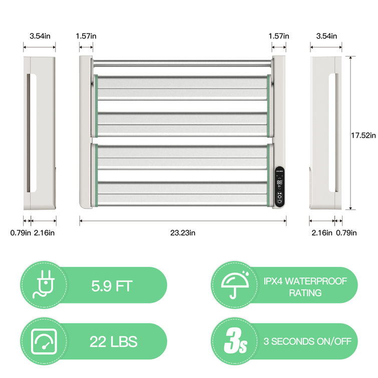 Flat panel discount heated towel rail